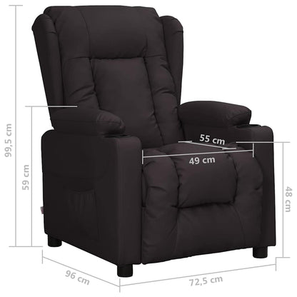 Recliner Chair Black Faux Leather