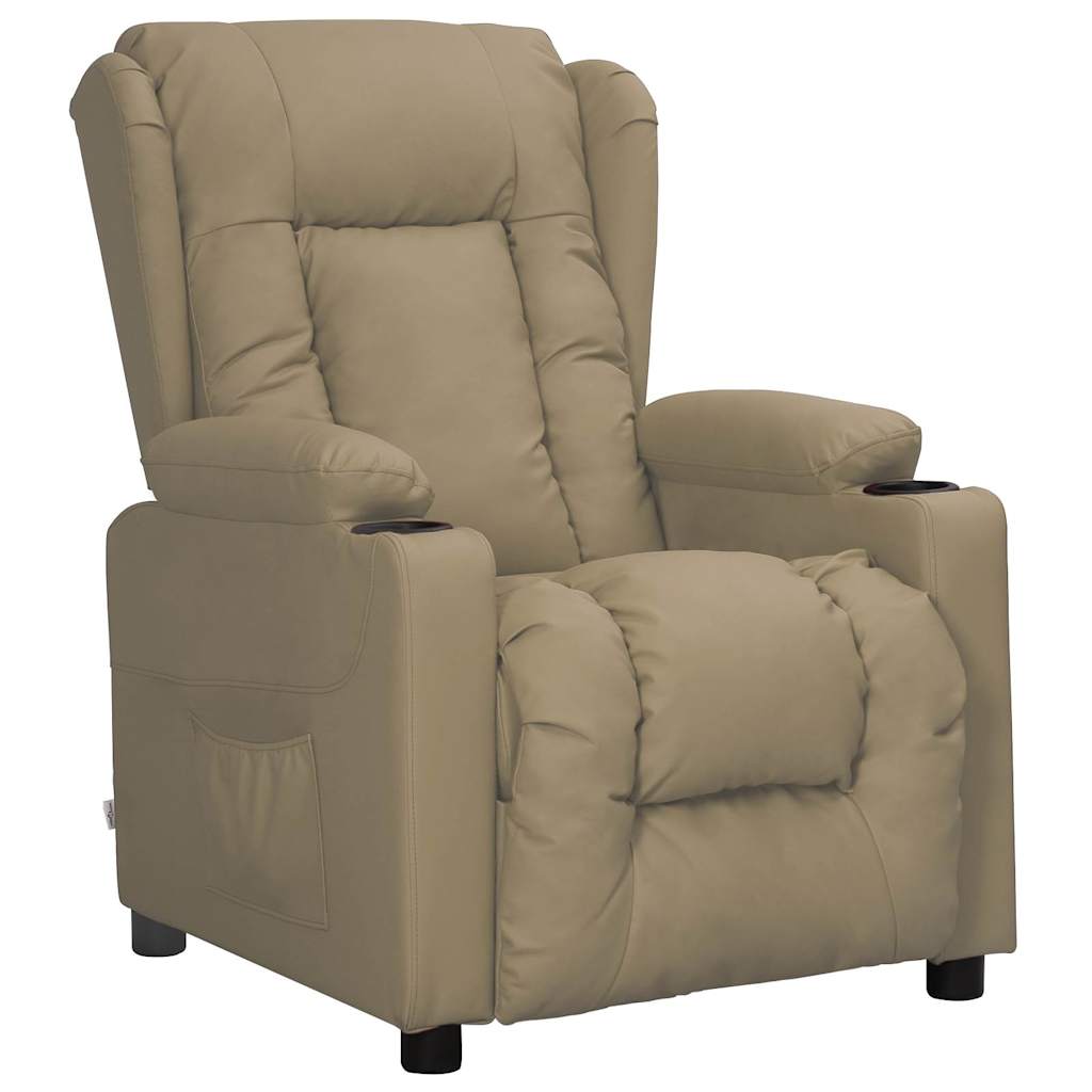 Recliner Chair Cappuccino Faux Leather