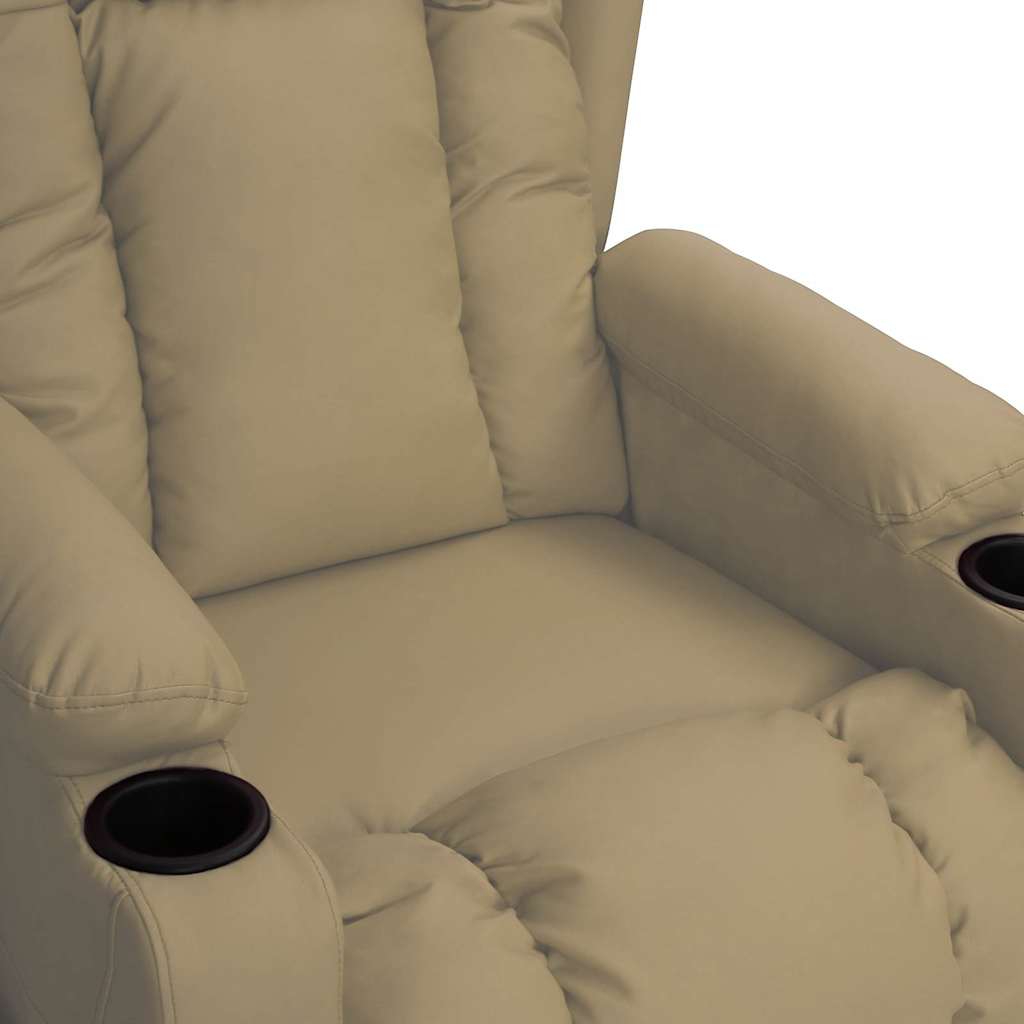 Recliner Chair Cappuccino Faux Leather