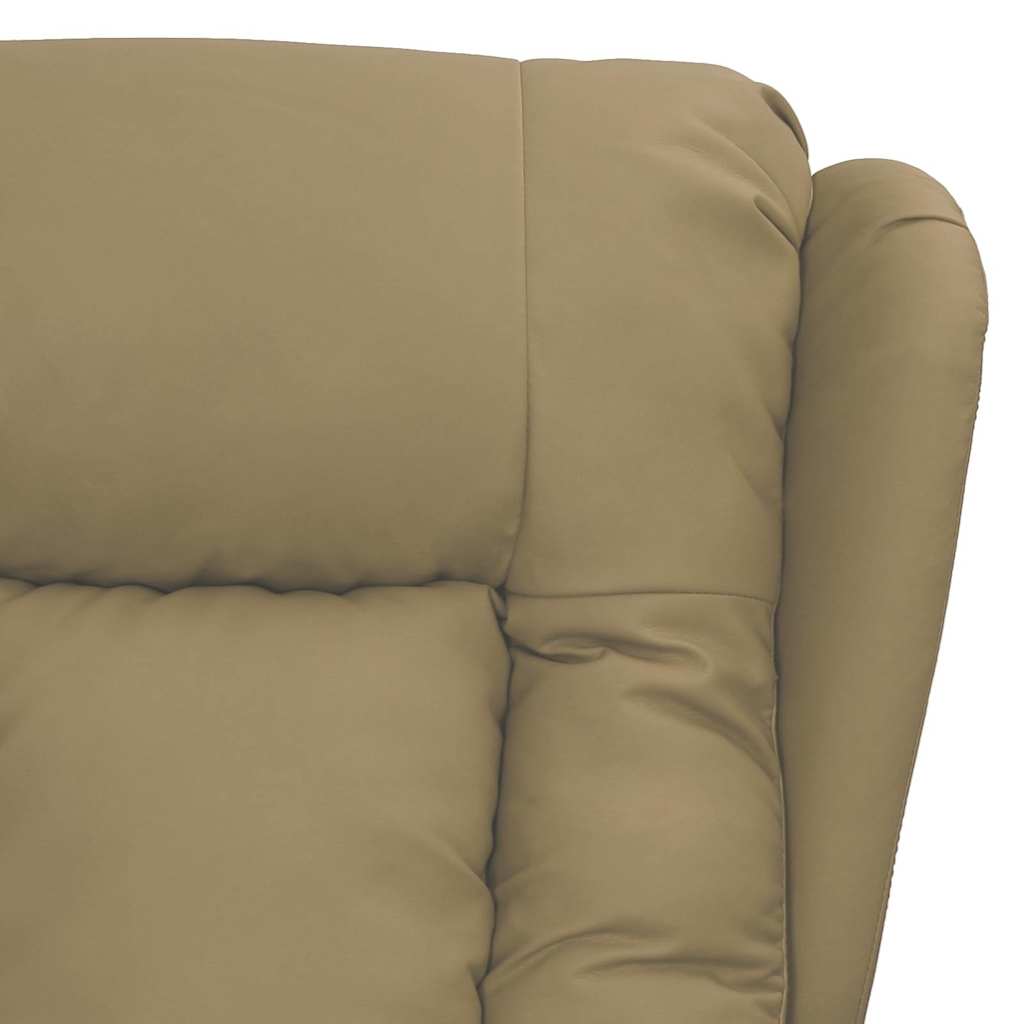 Recliner Chair Cappuccino Faux Leather