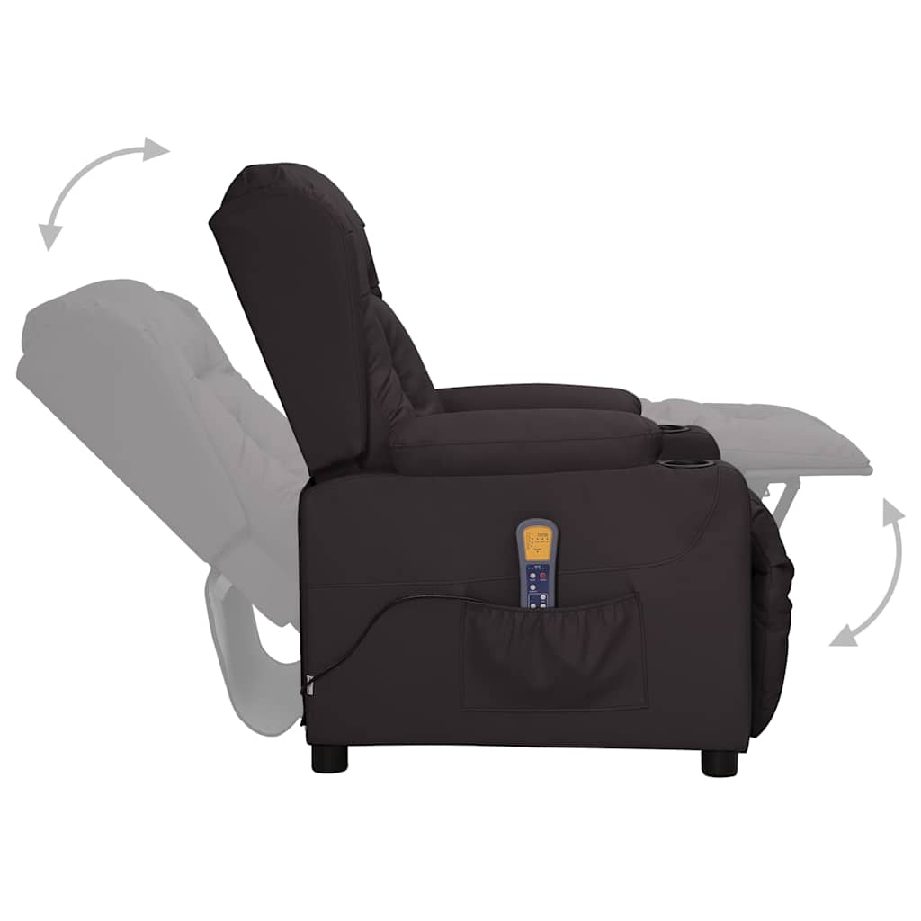 Massage Chair Black Faux Leather