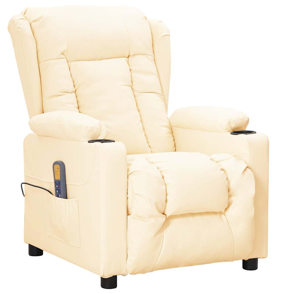 Massage Chair Cream Faux Leather