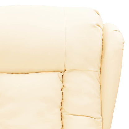 Massage Chair Cream Faux Leather