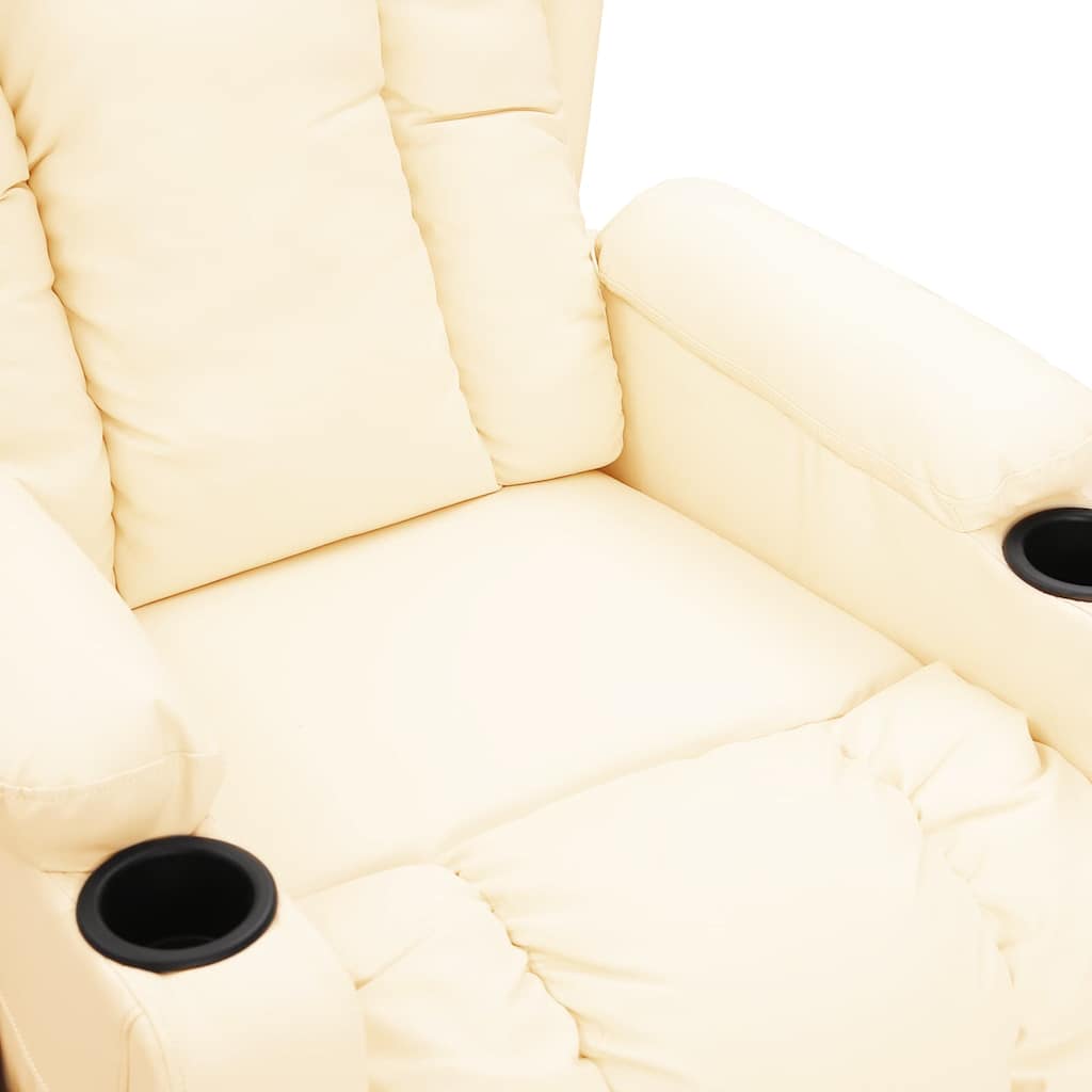 Massage Chair Cream Faux Leather