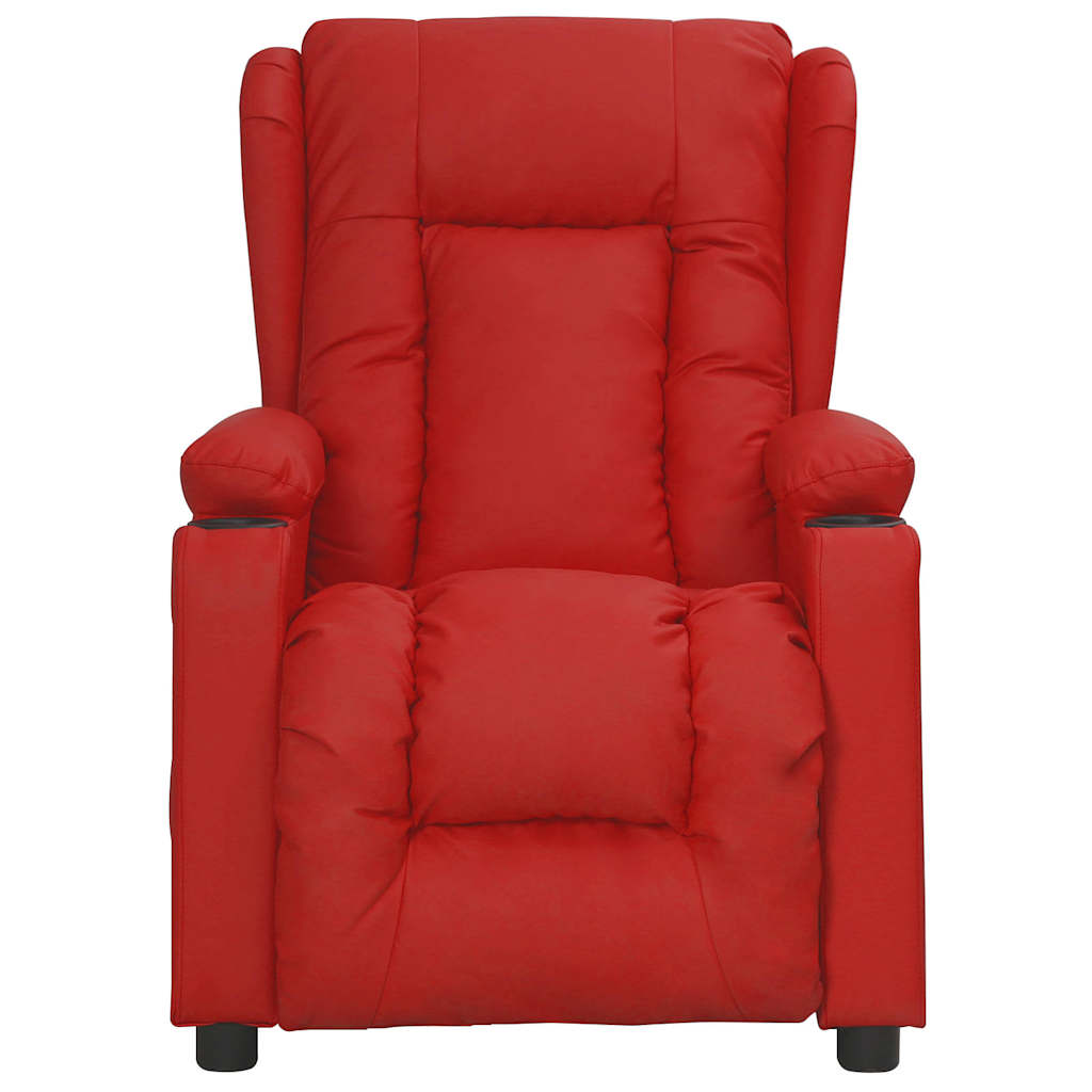 Massage Chair Wine Red Faux Leather
