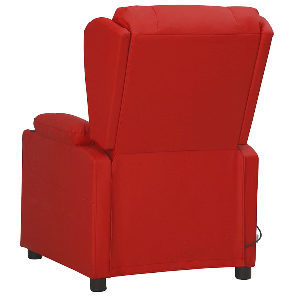 Massage Chair Wine Red Faux Leather