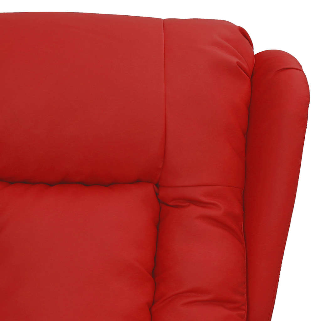 Massage Chair Wine Red Faux Leather
