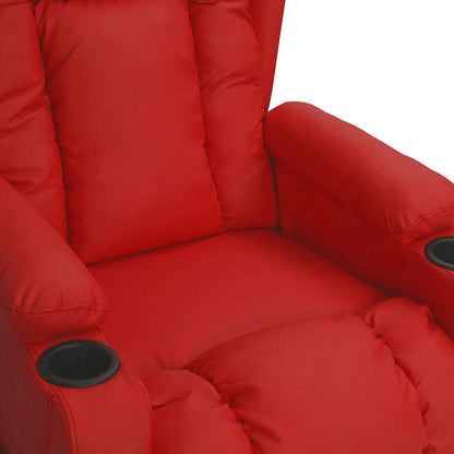 Massage Chair Wine Red Faux Leather