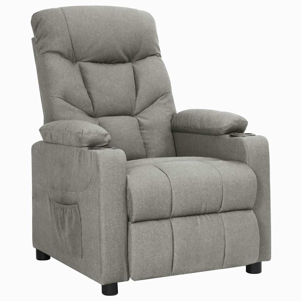 Recliner Chair Light Grey Fabric