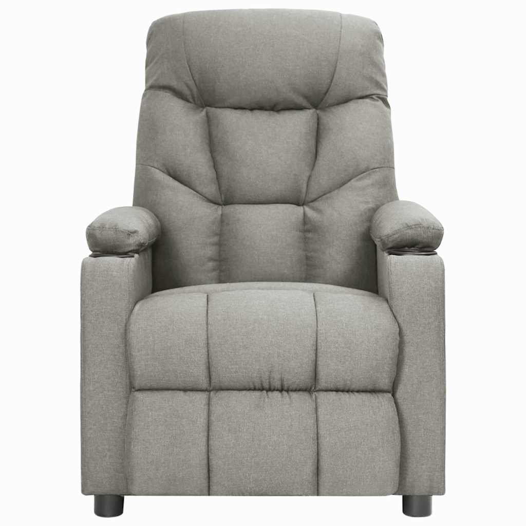 Recliner Chair Light Grey Fabric