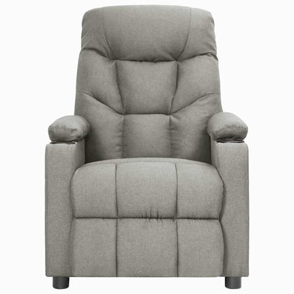 Recliner Chair Light Grey Fabric
