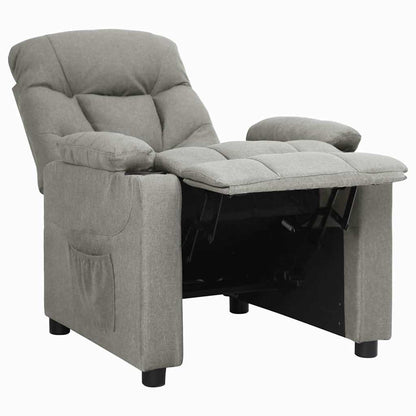 Recliner Chair Light Grey Fabric
