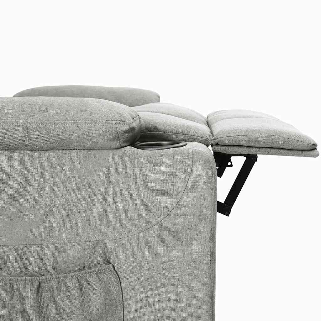 Recliner Chair Light Grey Fabric