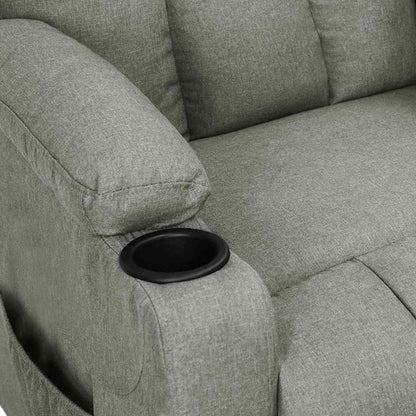 Recliner Chair Light Grey Fabric