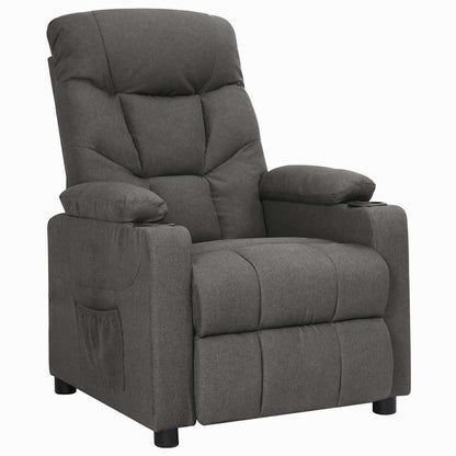 Recliner Chair Dark Grey Fabric