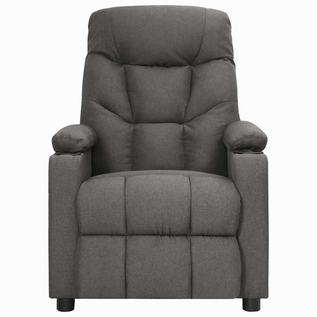 Recliner Chair Dark Grey Fabric