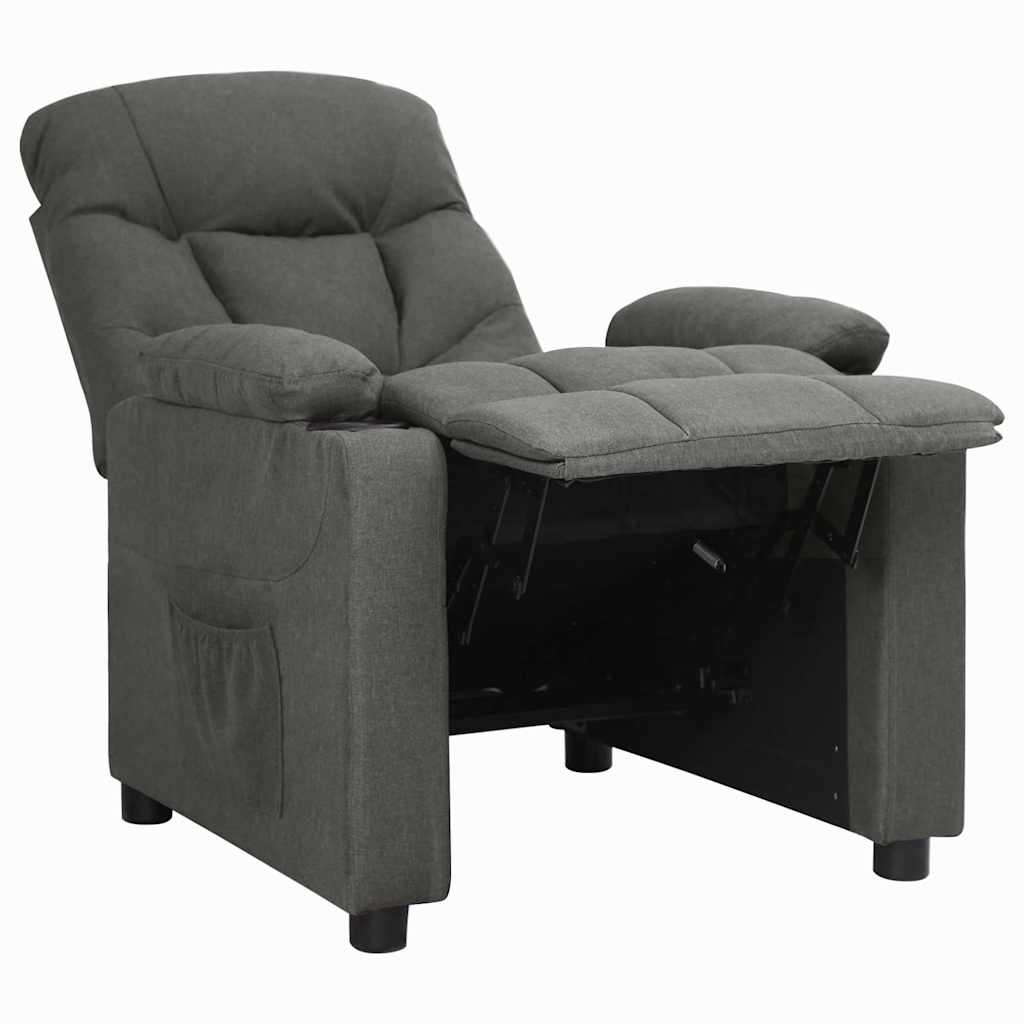 Recliner Chair Dark Grey Fabric