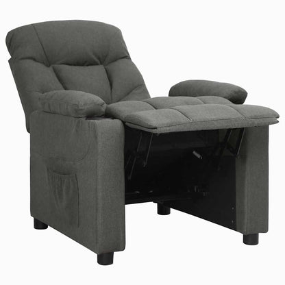 Recliner Chair Dark Grey Fabric