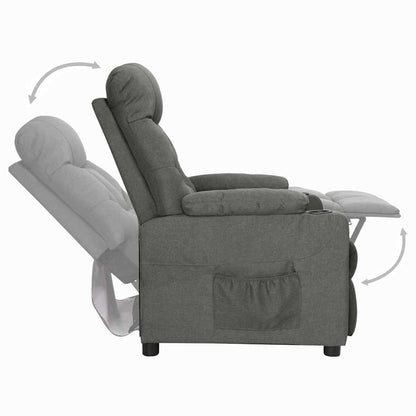Recliner Chair Dark Grey Fabric