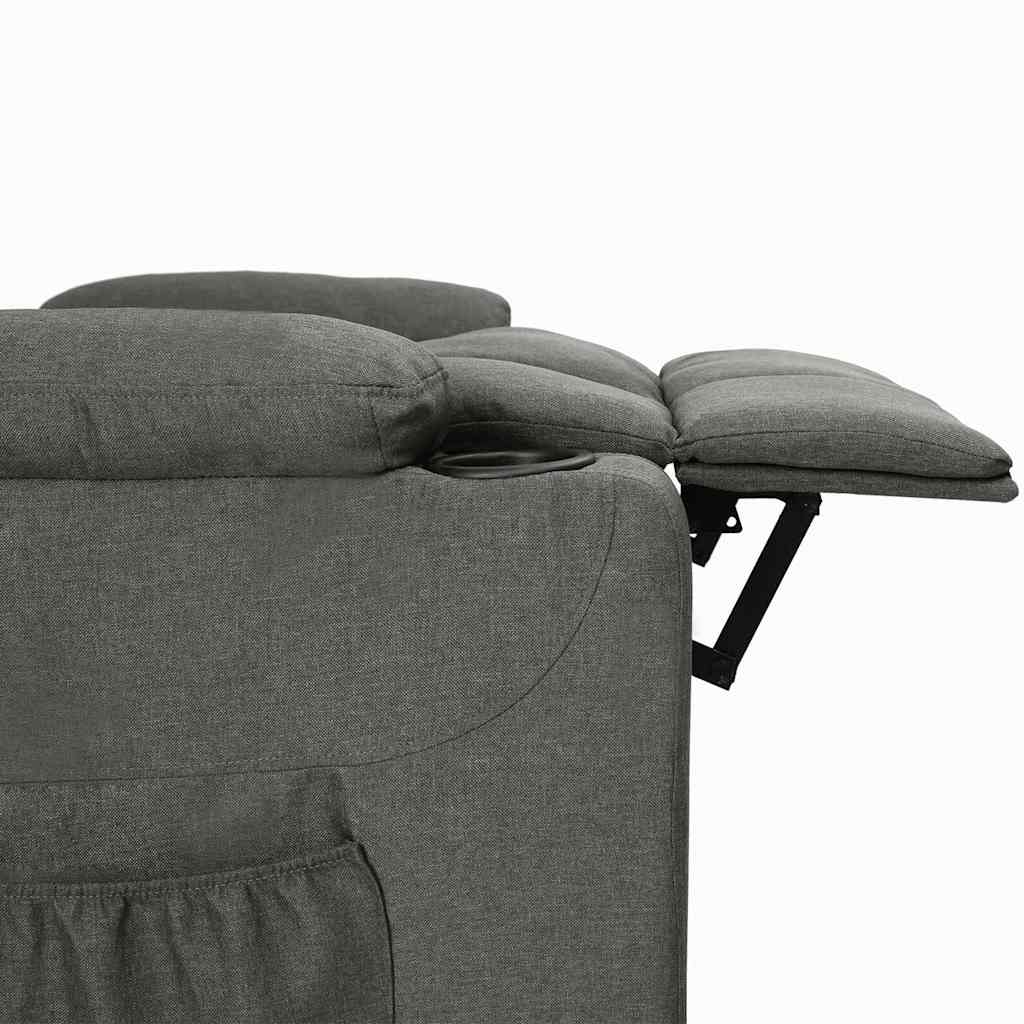 Recliner Chair Dark Grey Fabric