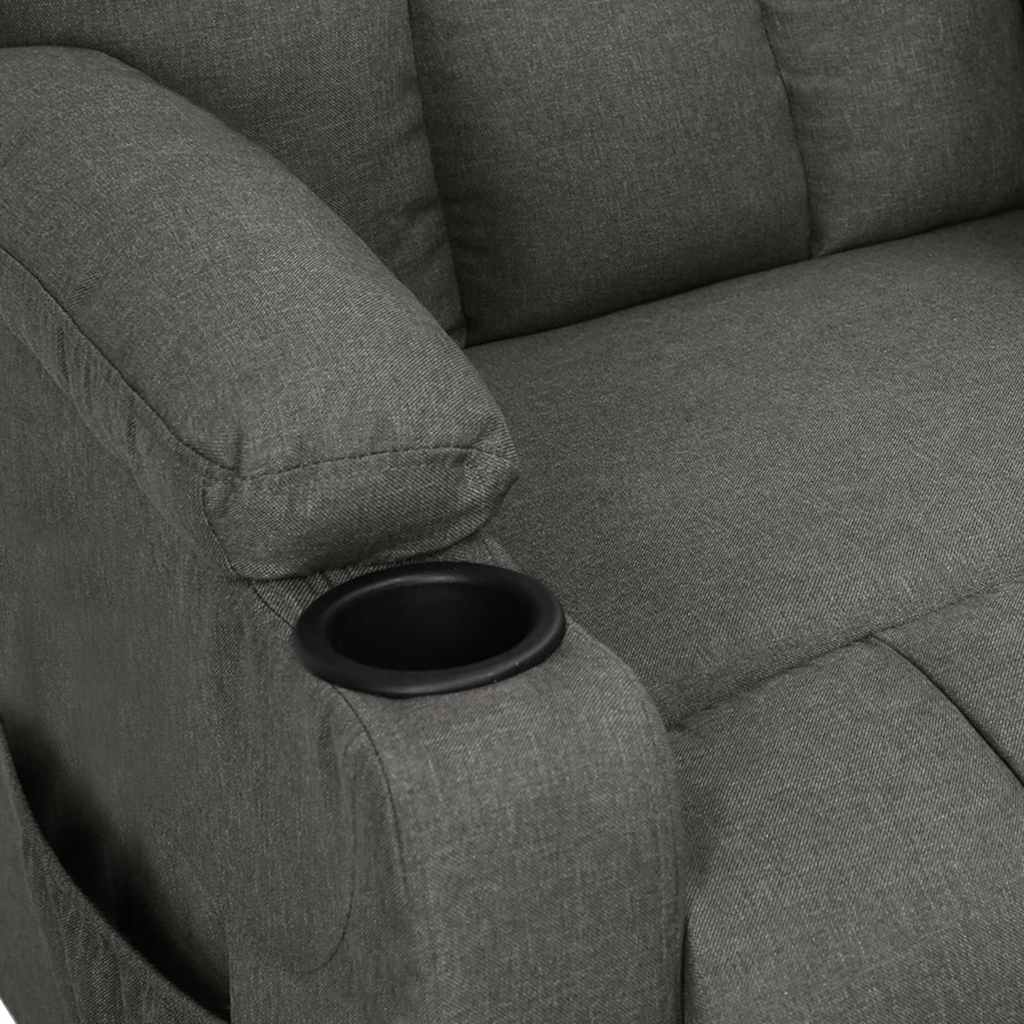 Recliner Chair Dark Grey Fabric