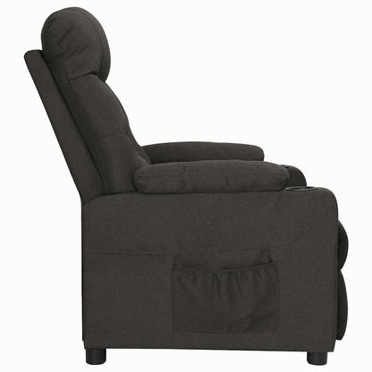 Recliner Chair Black Fabric