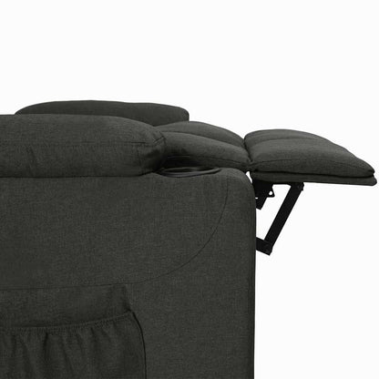 Recliner Chair Black Fabric