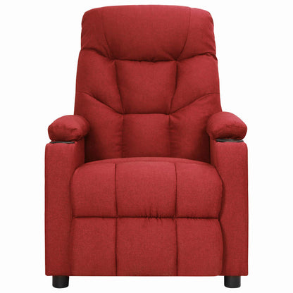 Recliner Chair Wine Red Fabric