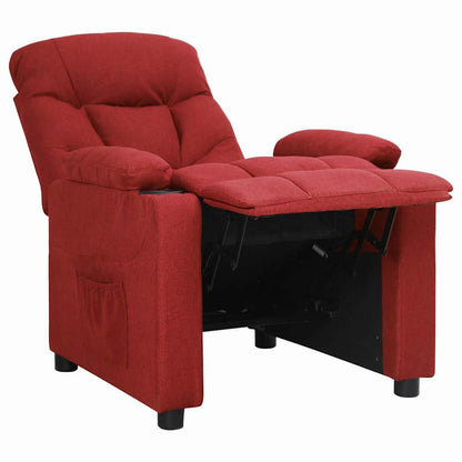Recliner Chair Wine Red Fabric