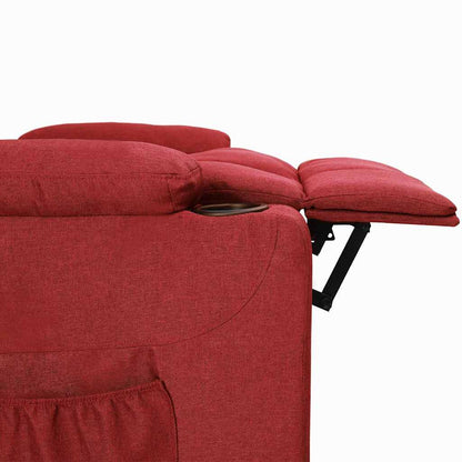 Recliner Chair Wine Red Fabric