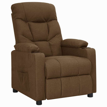 Recliner Chair Brown Fabric