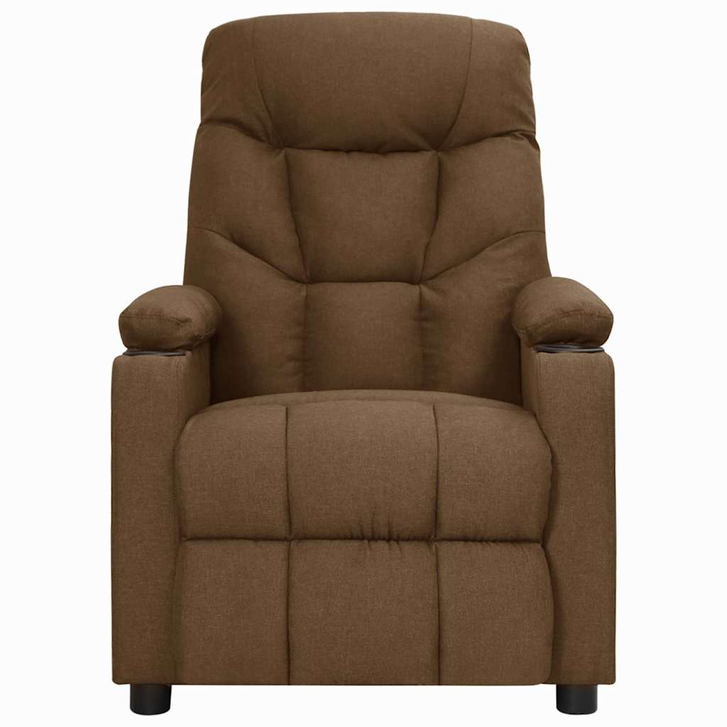 Recliner Chair Brown Fabric