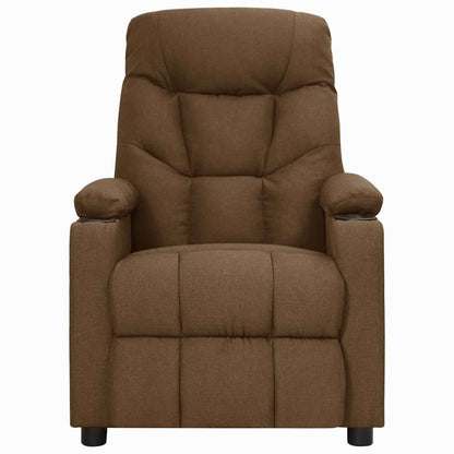 Recliner Chair Brown Fabric