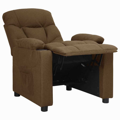 Recliner Chair Brown Fabric