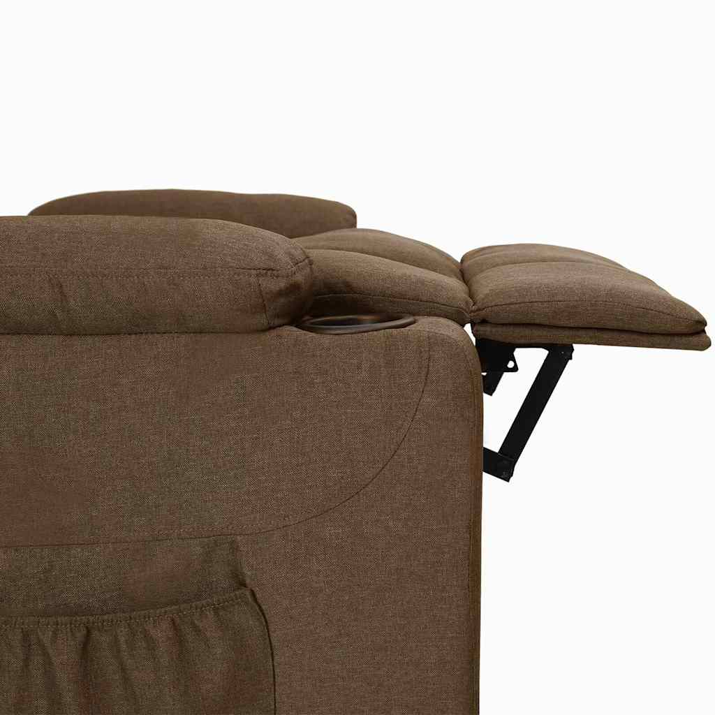 Recliner Chair Brown Fabric