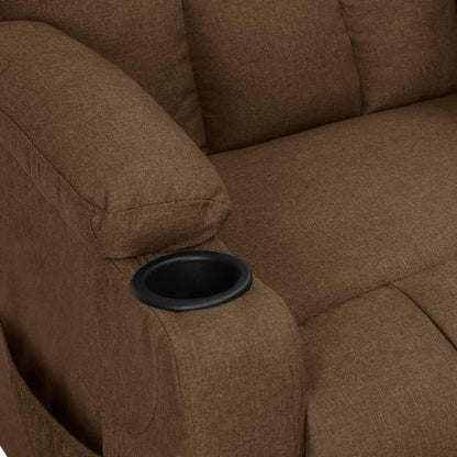Recliner Chair Brown Fabric