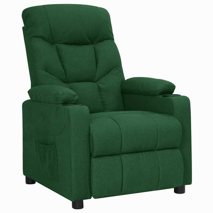 Recliner Chair Dark Green Fabric