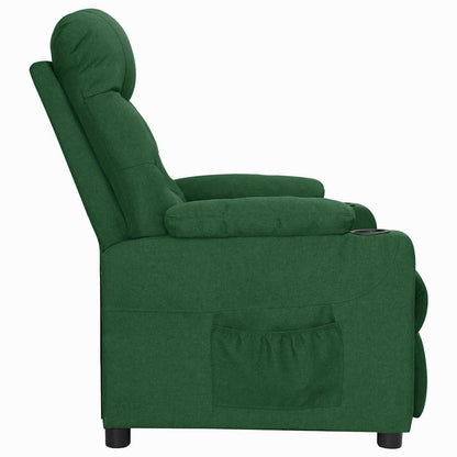 Recliner Chair Dark Green Fabric