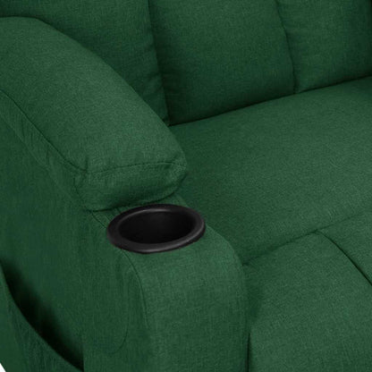Recliner Chair Dark Green Fabric
