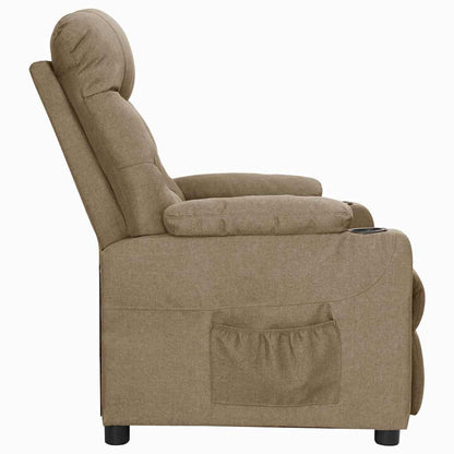 Recliner Chair Taupe Fabric