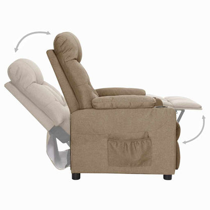 Recliner Chair Taupe Fabric
