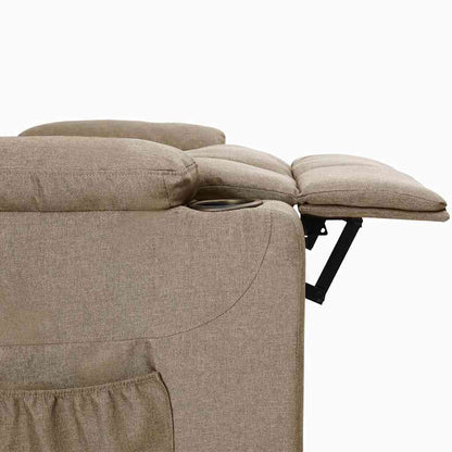 Recliner Chair Taupe Fabric