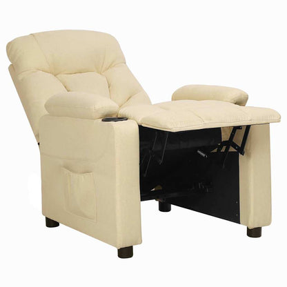 Recliner Chair Cream Fabric