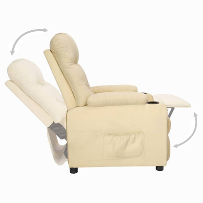 Recliner Chair Cream Fabric