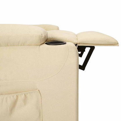 Recliner Chair Cream Fabric