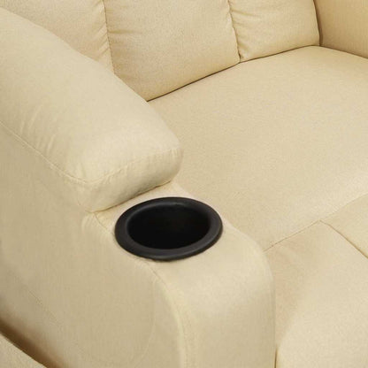 Recliner Chair Cream Fabric