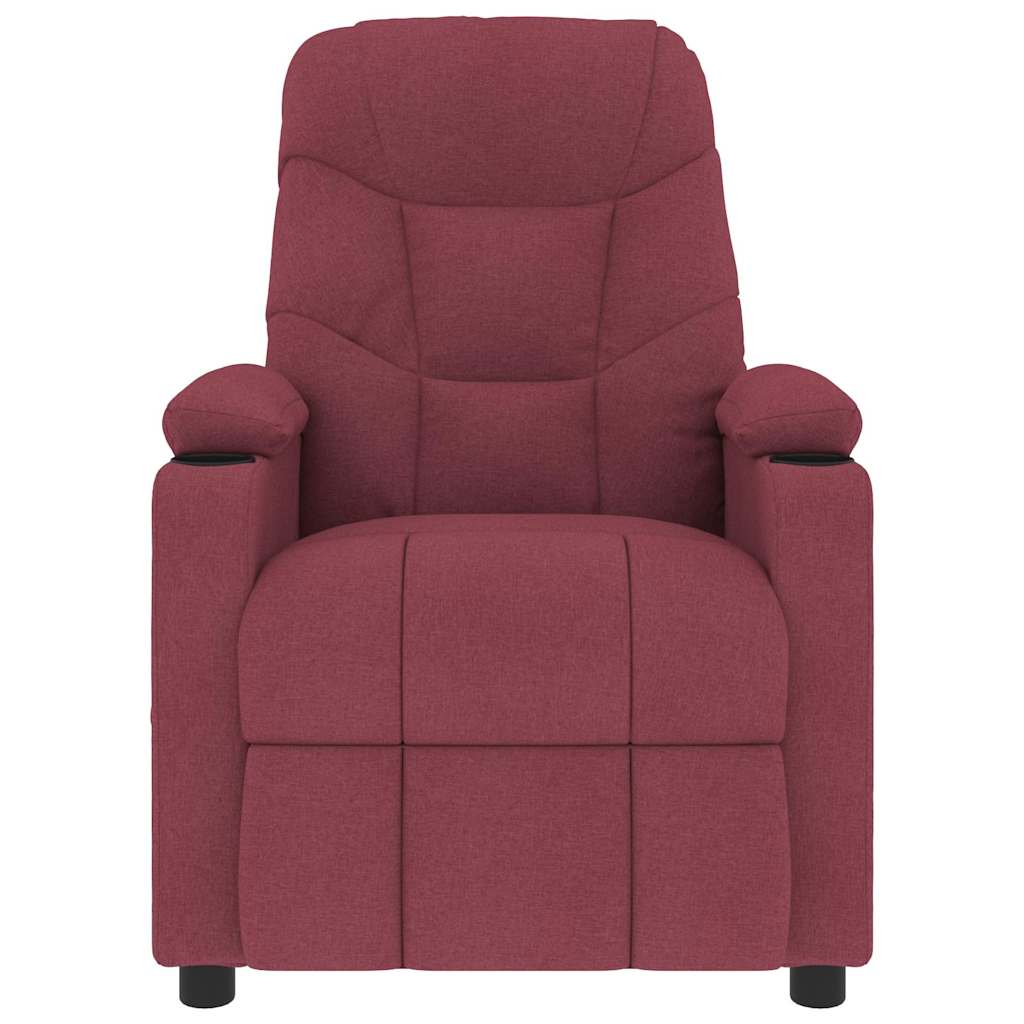 Massage Chair Wine Red Fabric