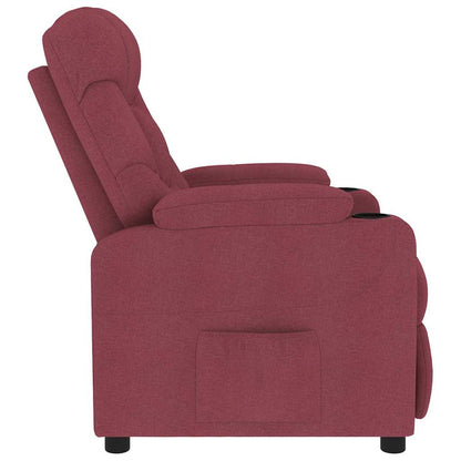 Massage Chair Wine Red Fabric