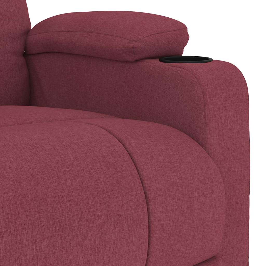 Massage Chair Wine Red Fabric