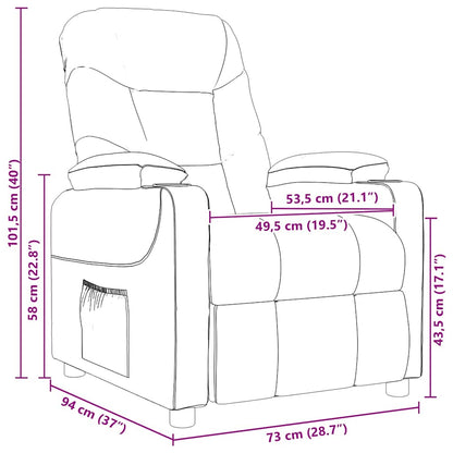 Massage Chair Wine Red Fabric